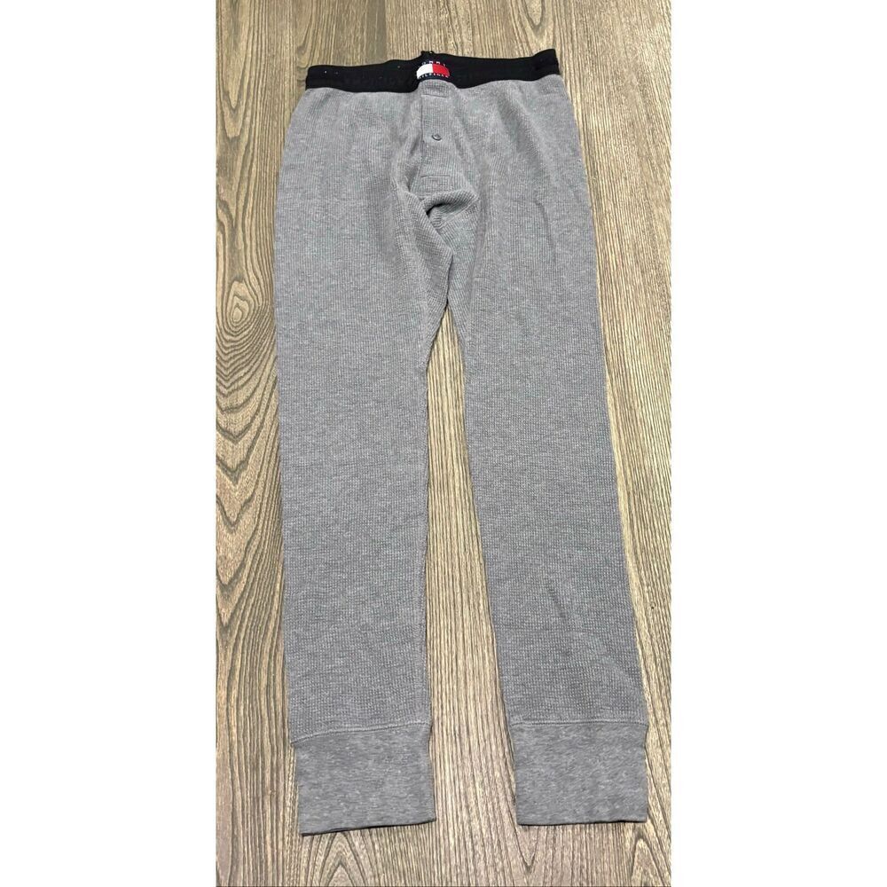Tommy Hilfiger Mens Rick Long John Ribbed Pajama Bottoms Stretch Gray Size M